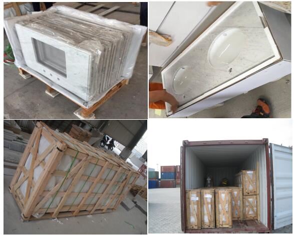 crema marfil marble vanity top packing,loading