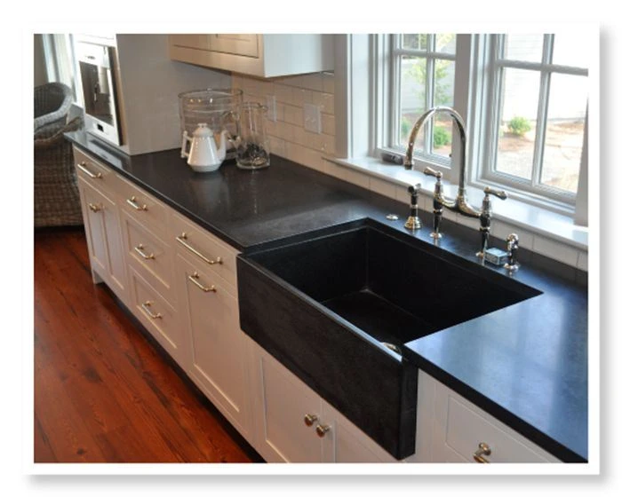 honed black quartz countertops for kitchen