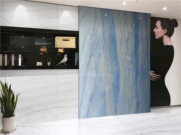 blue macaubas quartzite  slab