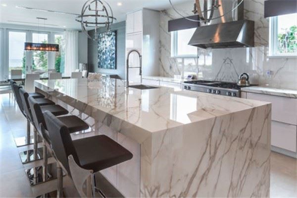 calacatta gold marble kitchen countertops polished