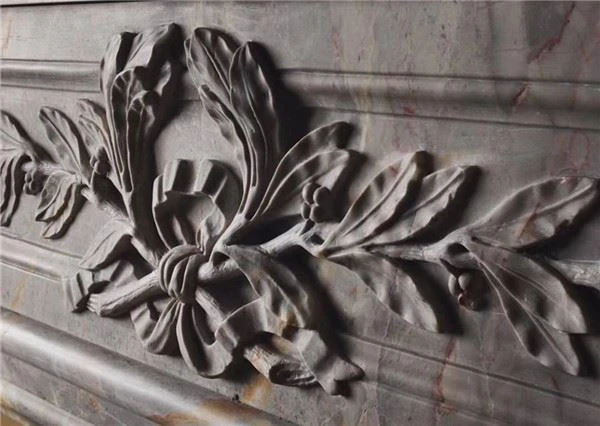 fireplace grey marble cover