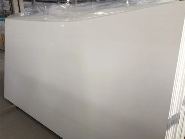 pure white quartz slab