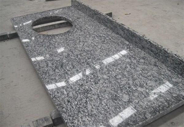 white wave granite countertop for kitchen