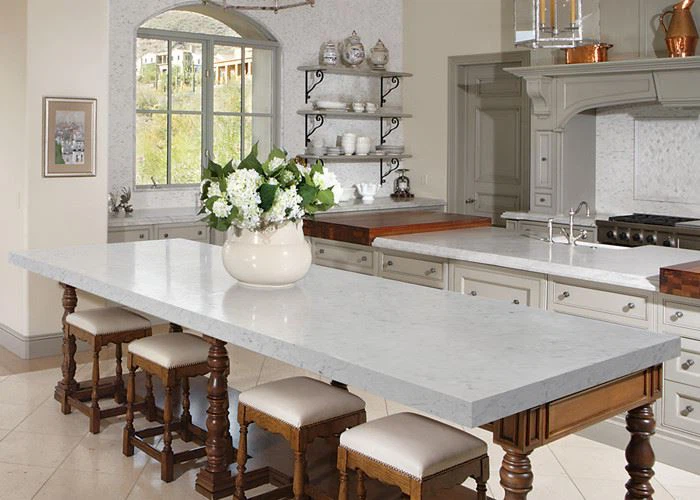 Alpina white quartz for kitchen