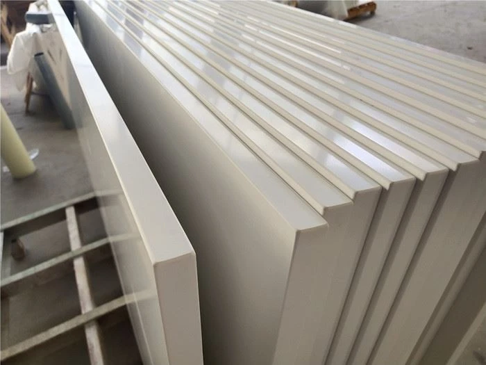 Cloud white quartz countertop