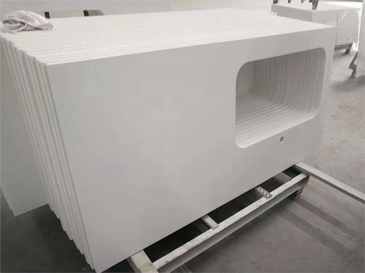 Elegant White Quartz Countertops