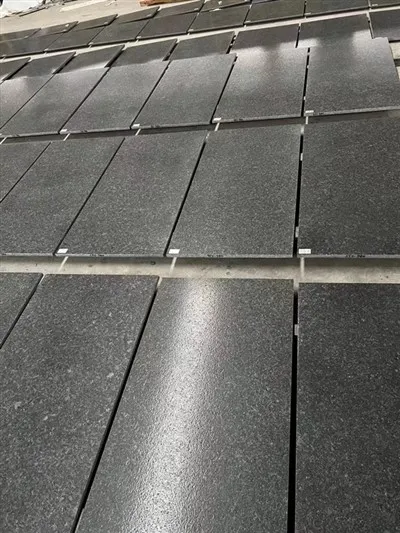 Angola Czarny Skórzany Granit