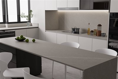 Blat z kamienia spiekanego Pietra w kolorze szarym