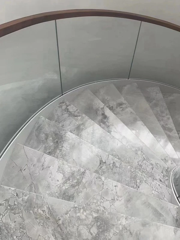 Super White Marble spiral stairs
