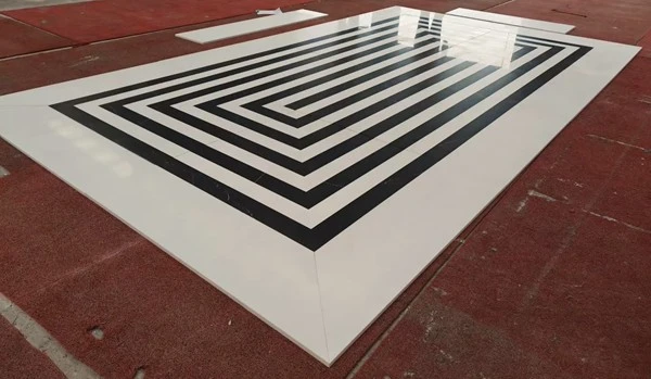 White and Black Marble Floor Tiles