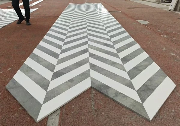 White and Black Marble Tile